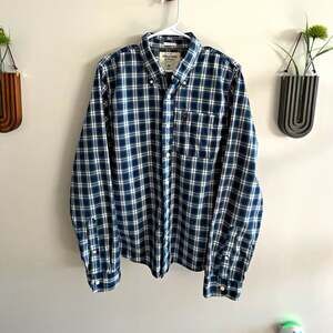Abercrombie & Fitch Men's Muscle Fit XL Plaid LS Button-Down Shirt Pockets